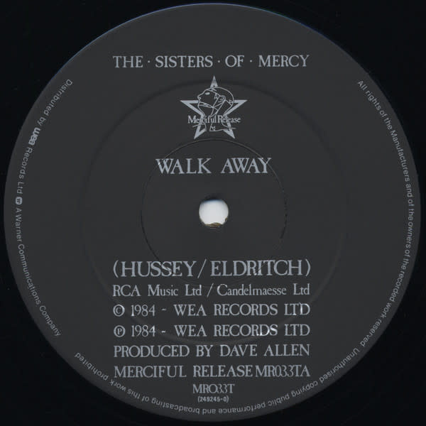 Rock/Pop The Sisters Of Mercy - Walk Away ('84 UK 12") (VG, conservative grade/VG, creases, ring/shelf-wear)