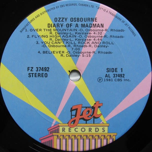 Metal Ozzy Osbourne - Diary Of A Madman ('81 CA) (VG+/VG+, small creases, ring/shelf-wear, scuff on back cover)
