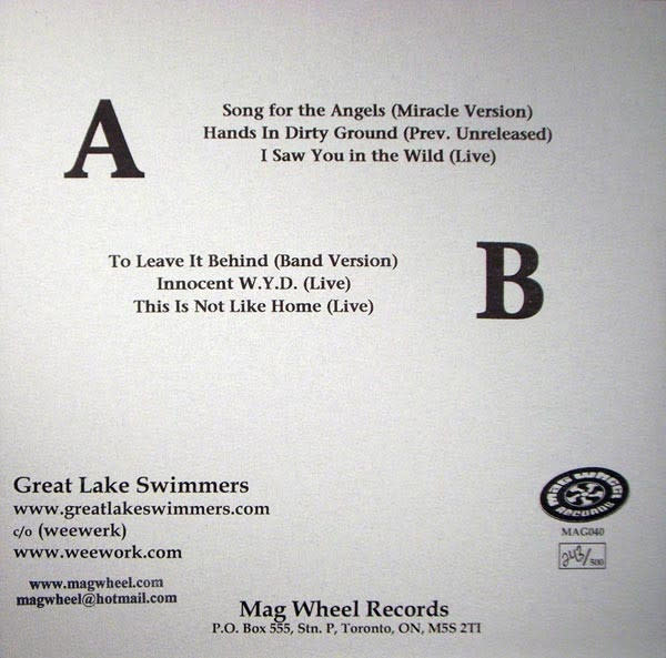 Rock/Pop Great Lake Swimmers - Hands In Dirty Ground E.P. / Live Recordings (2006 Numbered Tour 12") (VG+/NM)