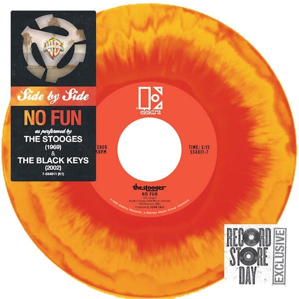 Rock/Pop The Stooges / The Black Keys - No Fun (2013 Orange/Red Swirl 7") (NM/NM)