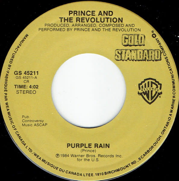 Rock/Pop Prince - Purple Rain/Raspberry Beret (7'' Single) (VG+)
