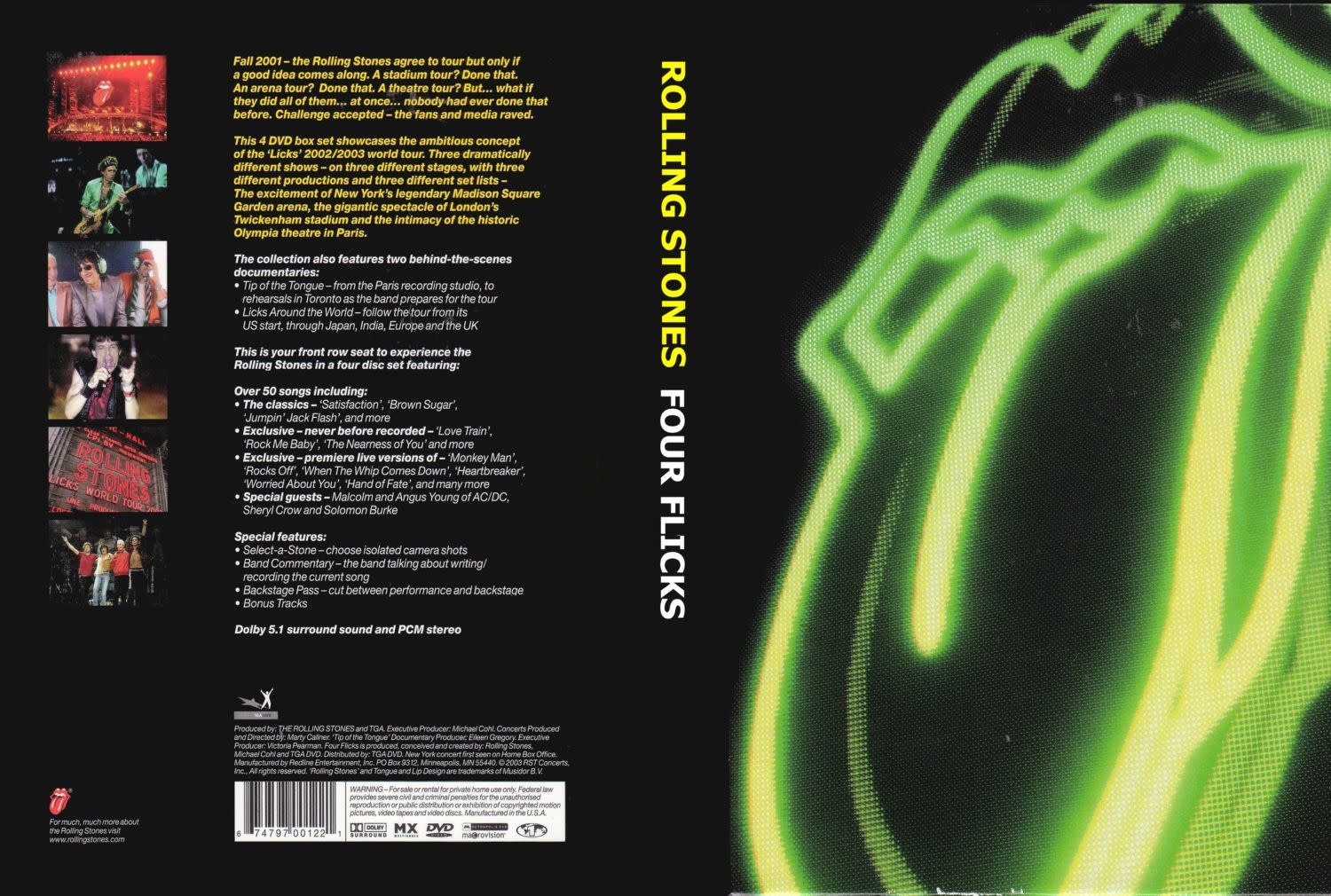 Rock/Pop The Rolling Stones - Four Flicks (4 x DVD Boxset) (USED DVD)