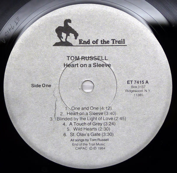 Folk/Country Tom Russell – Heart On A Sleeve (VG/VG+)
