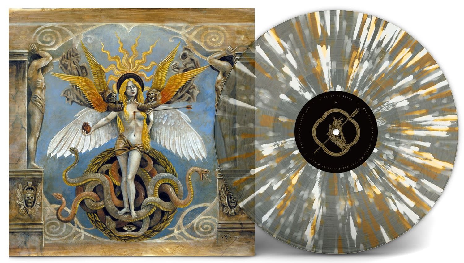 Metal Aosoth - V: The Inside Scriptures (Transparent w/Gold & White Splatter Vinyl, 386/500)