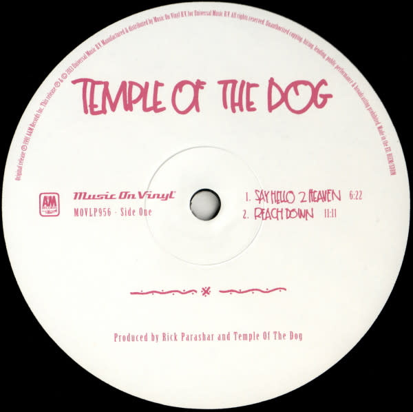 Rock/Pop Temple Of The Dog - S/T (2013 MOV 180g) (VG+/VG, creases) (Reduced price: $75.00 -> $59.99)