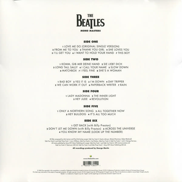 Rock/Pop The Beatles - Mono Masters (2014 3LP) (NM/NM) (Reduced price: $175 -> $150)