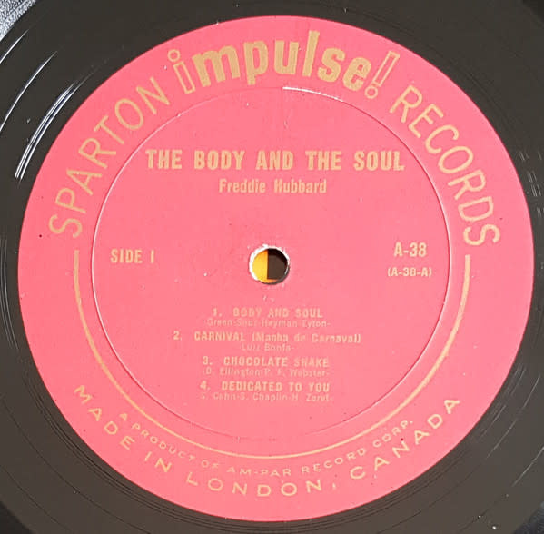 Jazz Freddie Hubbard - The Body & The Soul ('63 CA Mono) (VG+/ mild ring/corner-wear) (Reduced price: $75.00 -> $49.99)