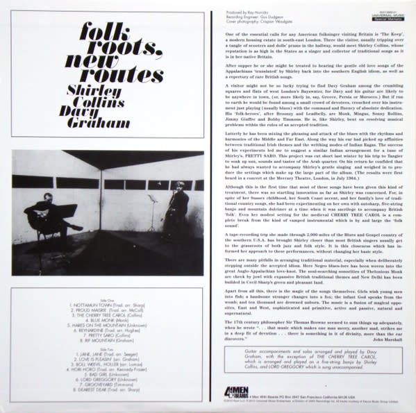 Folk/Country Shirley Collins, Davy Graham - Folk Roots, New Routes (2010 4 Men With Beards Reissue) (VG+/NM, still in shrink) (Reduced price: $49.99 -> $39.99)