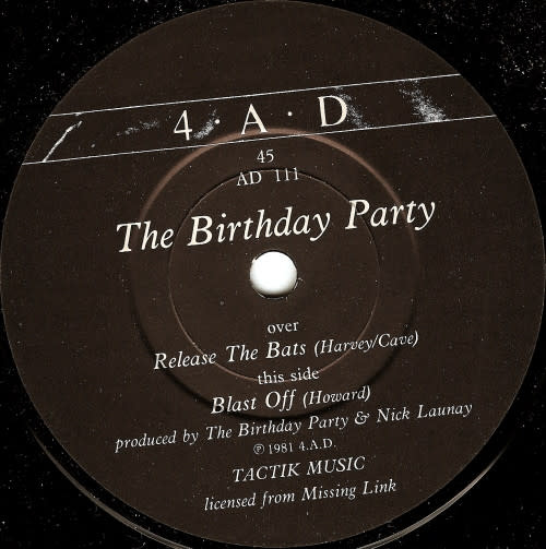 Rock/Pop The Birthday Party - Release The Bats ('81 UK 7") (VG+/VG+)