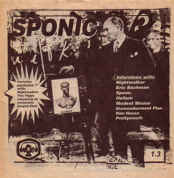 Rock/Pop V/A - Sponic 1.3 ('98 US 7" w/zine, feat. Nightwalker [Robert Pollard]) (VG+/VG++)