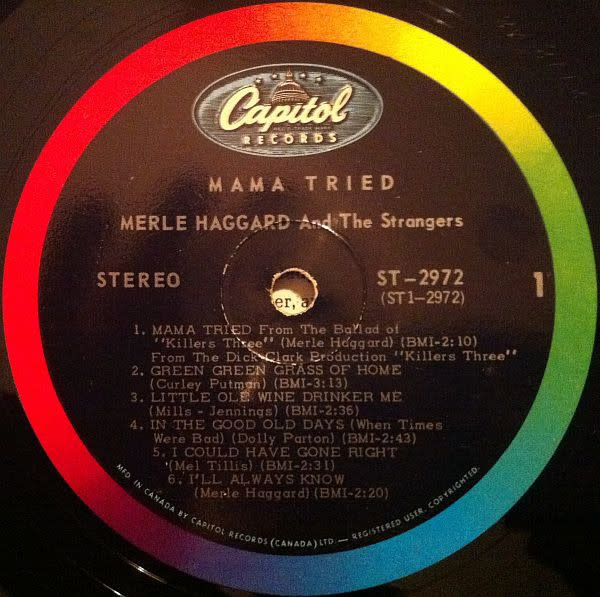 Folk/Country Merle Haggard And The Strangers - Mama Tried ('68 CA) (VG, conservative grade/VG++)