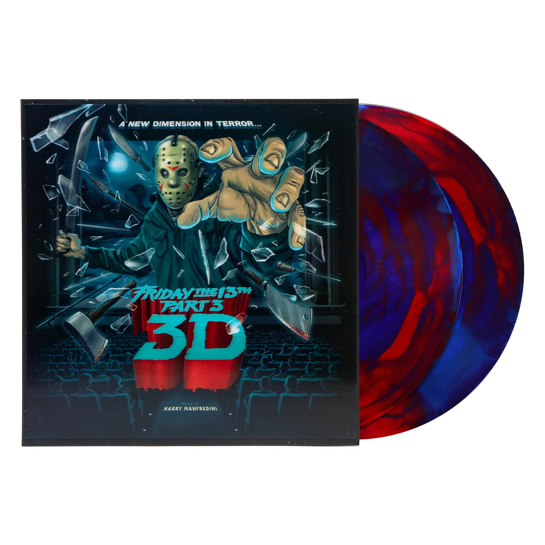Soundtracks Harry Manfredini - Friday The 13th Part 3 (Original Motion Picture Score) (Waxwork Metallic Red & Blue Swirl + 3-D Lenticular Cover) (August 29, 2025)