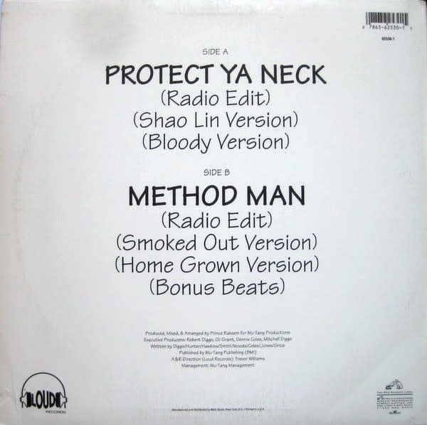 Hip Hop/Rap Wu-Tang Clan - Protect Ya Neck ('93 US 12") (VG/VG, hole punch)