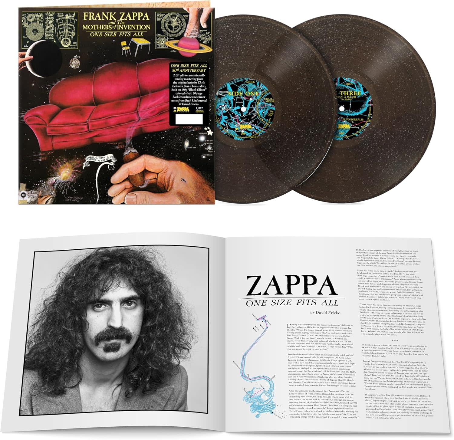 Rock/Pop Frank Zappa - One Size Fits All (2LP Black Glitter Anniversary Edition) (Sept. 26, 2025)