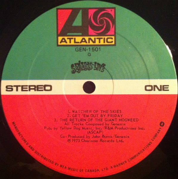 Rock/Pop Genesis - Live (CA Reissue) (VG++/VG+, hole punch)