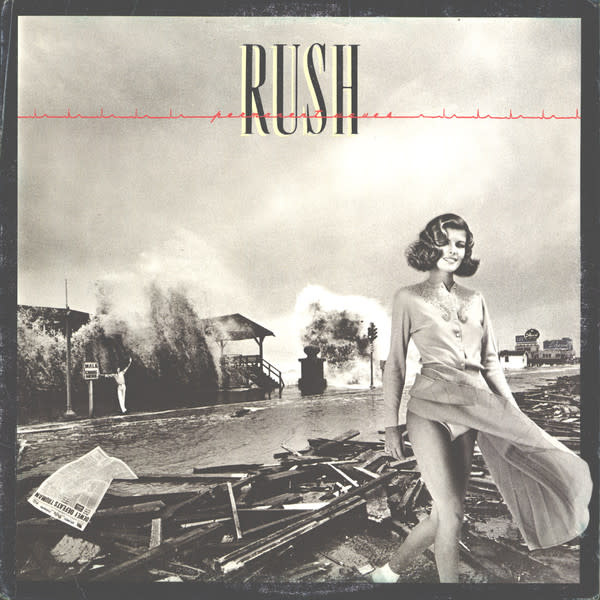 Rock/Pop Rush - Permanent Waves ('80 CA) (VG+/G+, sleeve has large stain + sleeve-warp, hole punch)