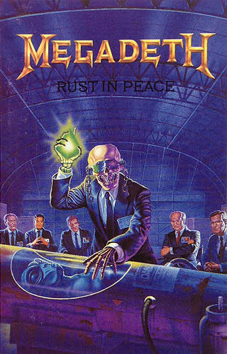 Metal Megadeth - Rust In Peace (piece of scotch tape over song titles on cassette shell)