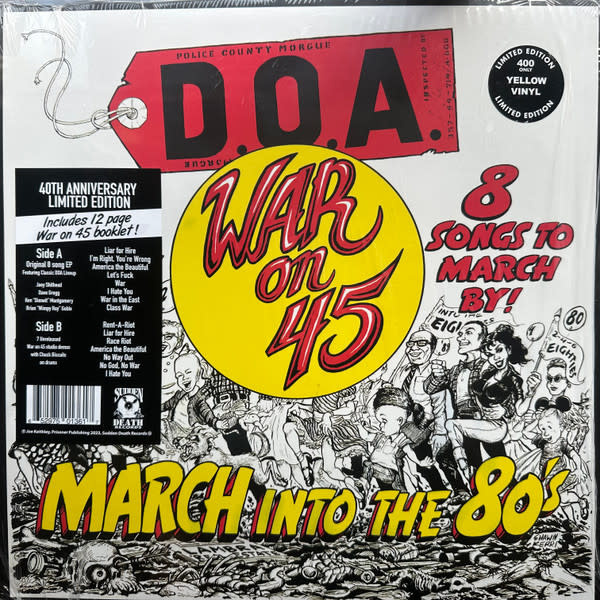 Punk/Hardcore D.O.A. - War On 45 (40th Ann. Yellow Vinyl w/Booklet + Bonus Tracks)