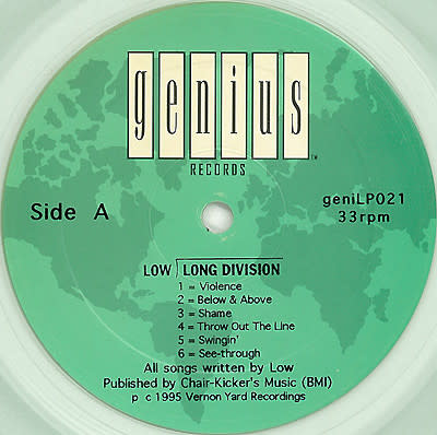 Rock/Pop Low - Long Division ('95 US Clear Coke Bottle Green) (VG++/VG, tiny near-split on spine, few creases, conservative grade)