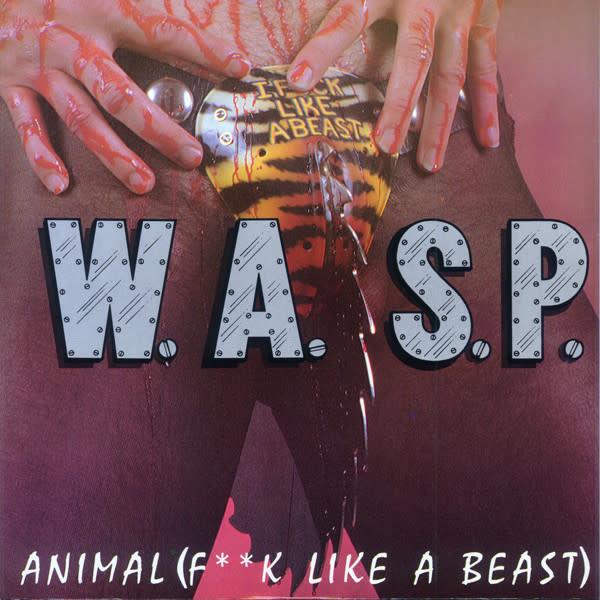 Rock/Pop W.A.S.P. - Animal (F**k Like A Beast) ('84 UK Translucent Green Vinyl 12") (VG plays VG+/VG+)