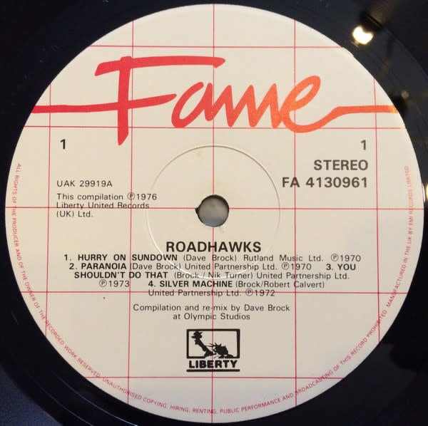 Rock/Pop Hawkwind - Roadhawks ('84 UK Gatefold Reissue) (VG+/G, corner damage to jacket)