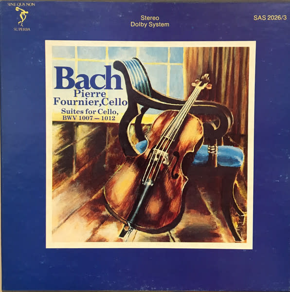 Classical Bach, Pierre Fournier - Suites For Cello, BWV 1007-1012 ('78 US 3LP Box) (VG+/VG)