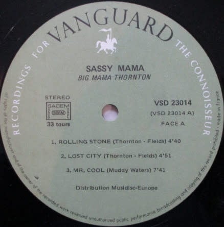 Blues Big Mama Thornton - Sassy Mama! ('75 France) (VG+/VG)
