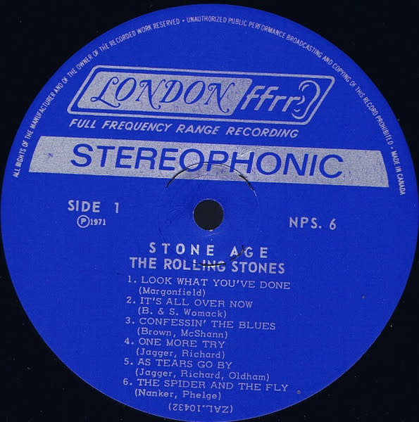 Rock/Pop The Rolling Stones - Stone Age ('71 CA) (VG+/VG+, hole punch)