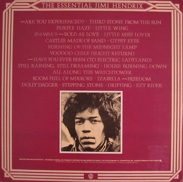 Rock/Pop Jimi Hendrix - The Essential Jimi Hendrix ('78 CA) (VG+/VG, mild stain on cover, wobc)