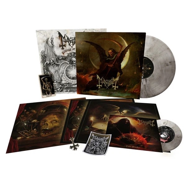 Metal Mayhem - Liturgy Of Death (Ltd. Deluxe Box Set Clear-Black Marble LP + 7", booklet, pin, patch, prints, etc.)