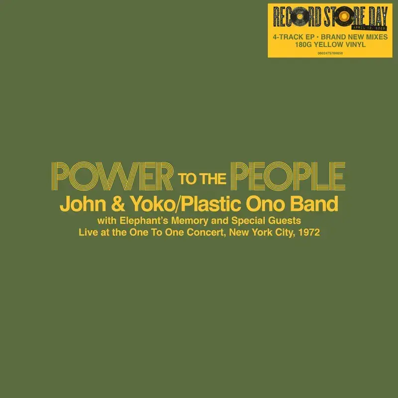 Rock/Pop John Lennon & Yoko Ono / Plastic Ono Band - Power To The People (Live NYC, 1972) (Yellow Vinyl)