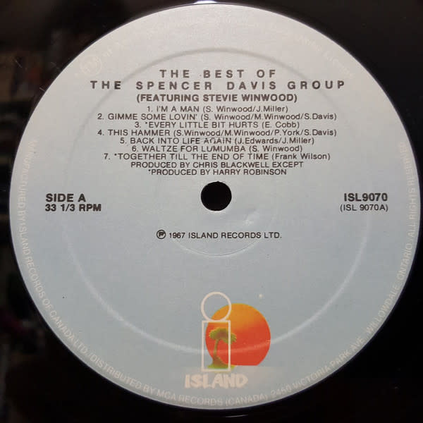 Rock/Pop The Spencer Davis Group – The Best Of (CA Reissue) (VG++/VG++)