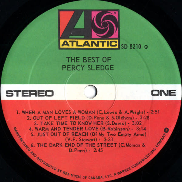 R&B/Soul/Funk Percy Sledge - The Best Of Percy Sledge (CA Reissue) (VG++/VG++)