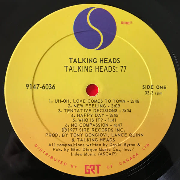 Rock/Pop Talking Heads - Talking Heads: 77 ('77 CA) (VG+/VG+, still in shrink)