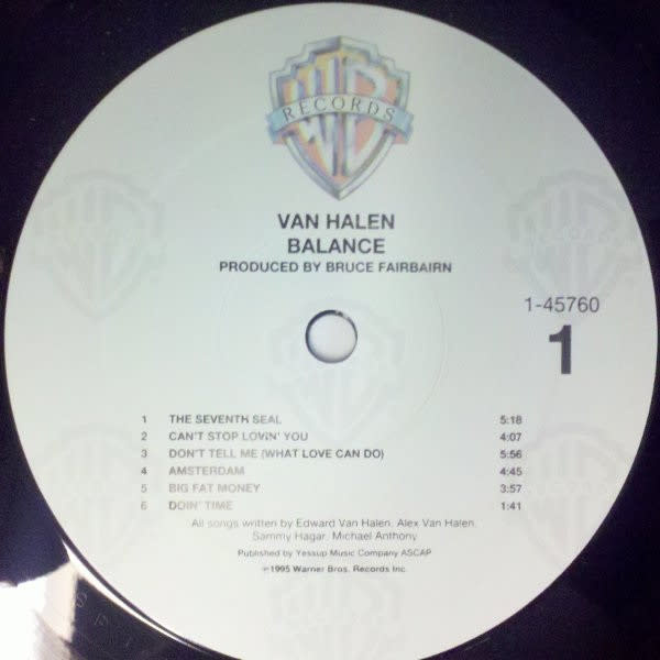 Rock/Pop Van Halen - Balance ('95 US) (VG+/VG, creases, small near-split on spine)