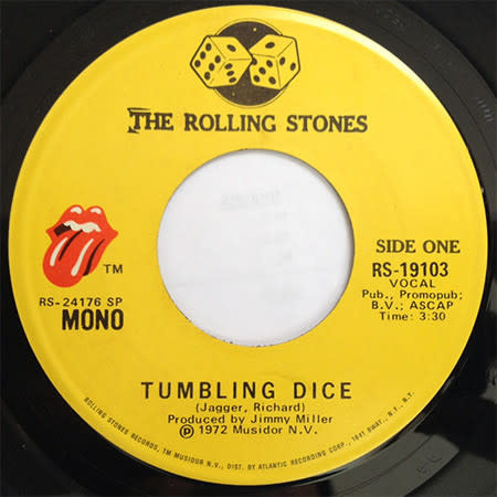 Rock/Pop The Rolling Stones - Tumbling Dice b/w Sweet Black Angel ('72 US Mono 7") (VG+/generic sleeve)