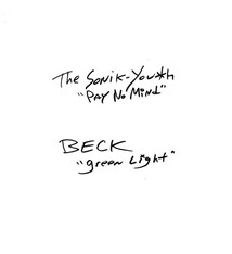 Rock/Pop The Sonik-Youth / Beck - Pay No Mind / Green Light ('09 US 7") (VG++/VG++)