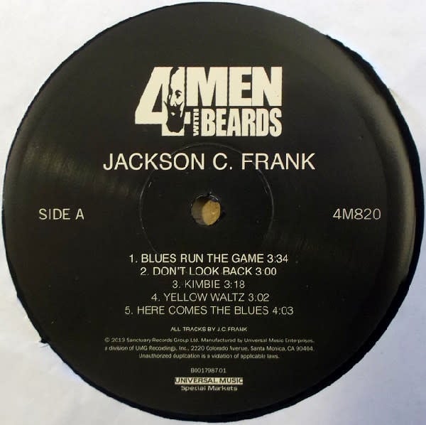 Folk/Country Jackson C. Frank - S/T  (2013 4MWB) (NM/NM)