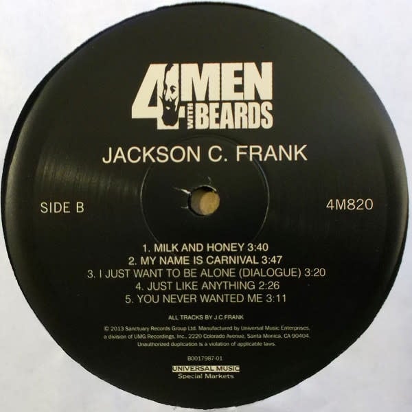 Folk/Country Jackson C. Frank - S/T  (2013 4MWB) (NM/NM)