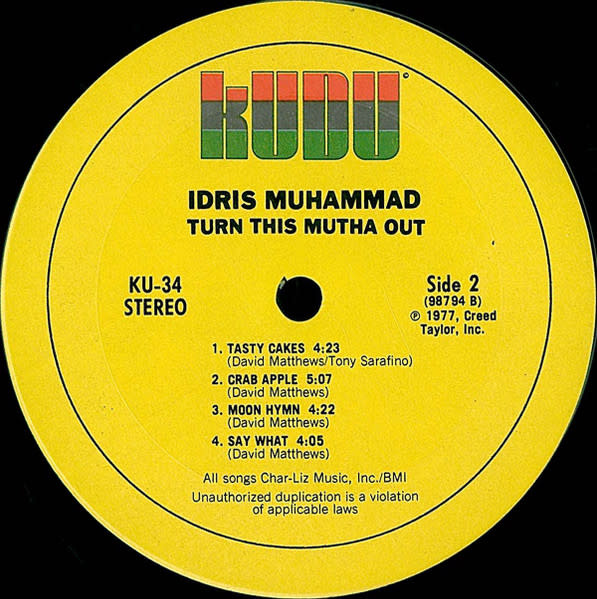 R&B/Soul/Funk Idris Muhammad - Turn This Mutha Out ('77 US) (VG+/VG, cut corner)