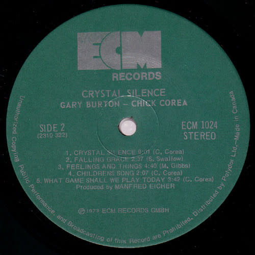 Jazz Gary Burton / Chick Corea - Crystal Silence ('77 CA) (VG++/VG+)