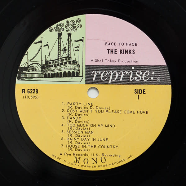 Rock/Pop The Kinks - Face To Face ('66 US Mono) (VG+/VG+, creases)