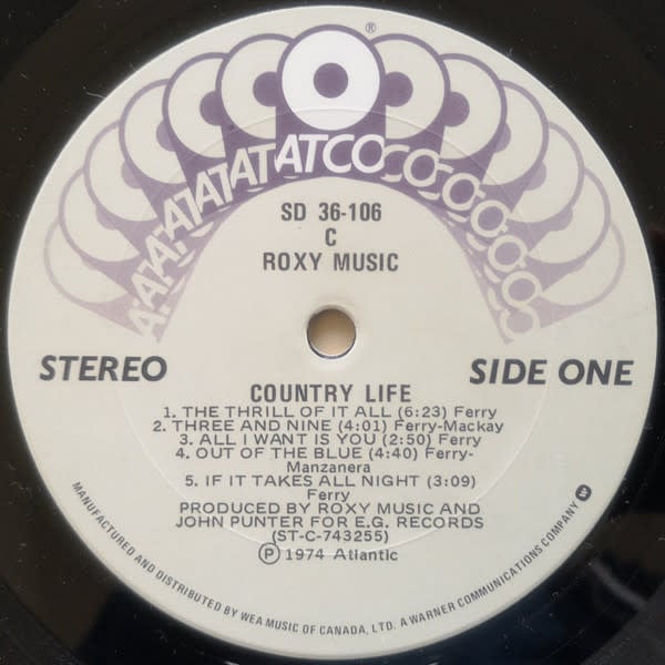 Rock/Pop Roxy Music - Country Life (CA Reissue) (VG, conservative grade/VG+)