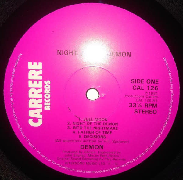 Metal Demon - Night Of The Demon ('81 UK) (VG/VG, both conservative grades)