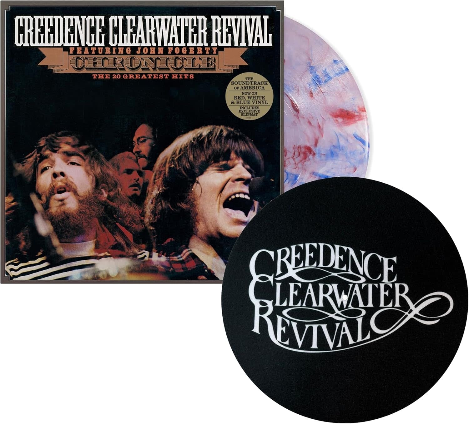 Rock/Pop Creedence Clearwater Revival - Chronicle: The 20 Greatest Hits (Red, White & Blue Vinyl + Exclusive Slipmat)