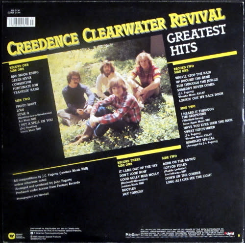 Rock/Pop Creedence Clearwater Revival - Greatest Hits ('86 CA 3LP) (VG+/VG+)
