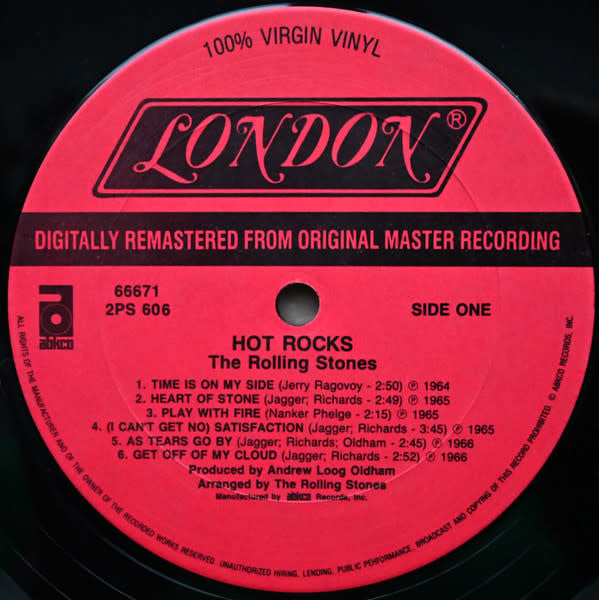 Rock/Pop The Rolling Stones - Hot Rocks 1964-1971 ('86 CA Remastered) (VG+/VG, crease/small rip on cover)