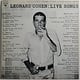 Rock/Pop Leonard Cohen - Live Songs ('73 CA) (VG+, light tic on B4/VG+, initials on cover)