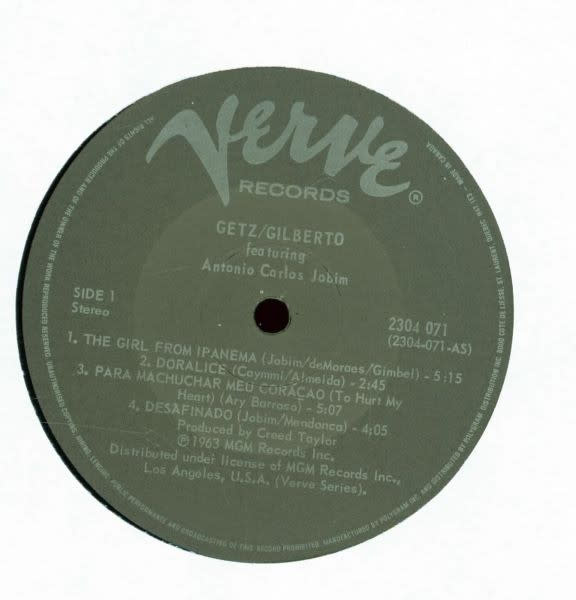 Jazz Stan Getz & Joao Gilberto - Getz / Gilberto (CA Reissue) (VG++/VG+)