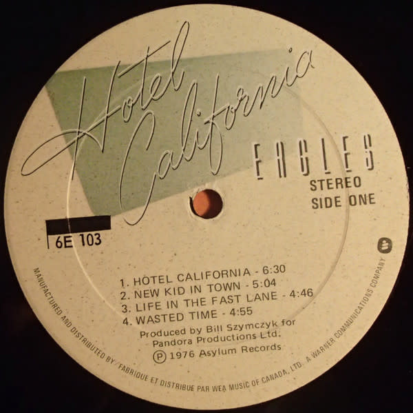 Rock/Pop Eagles - Hotel California (CA Reissue w/Poster) (VG+/VG+)